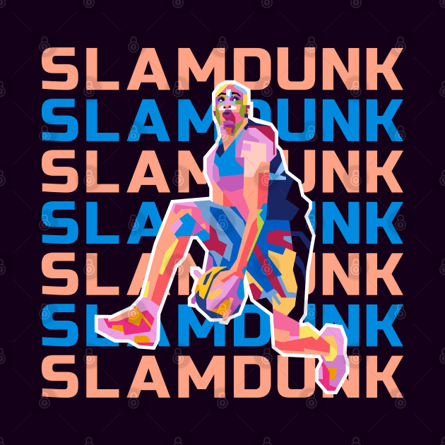 Slam dunk basketball in WPAP by smd90