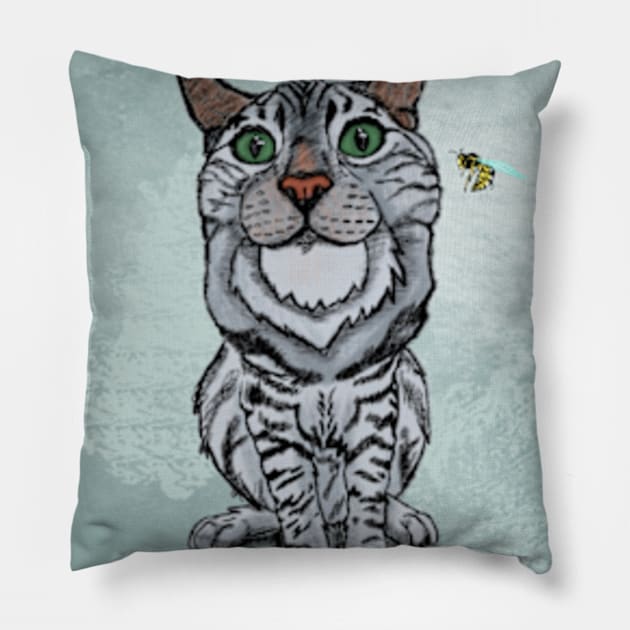 Bite cat Pillow by Anis del mono