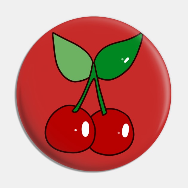 Cherries and Leaves Pin by saradaboru