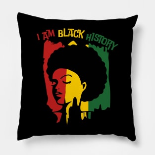 Black History Month Afro Melanin Black Women Pillow