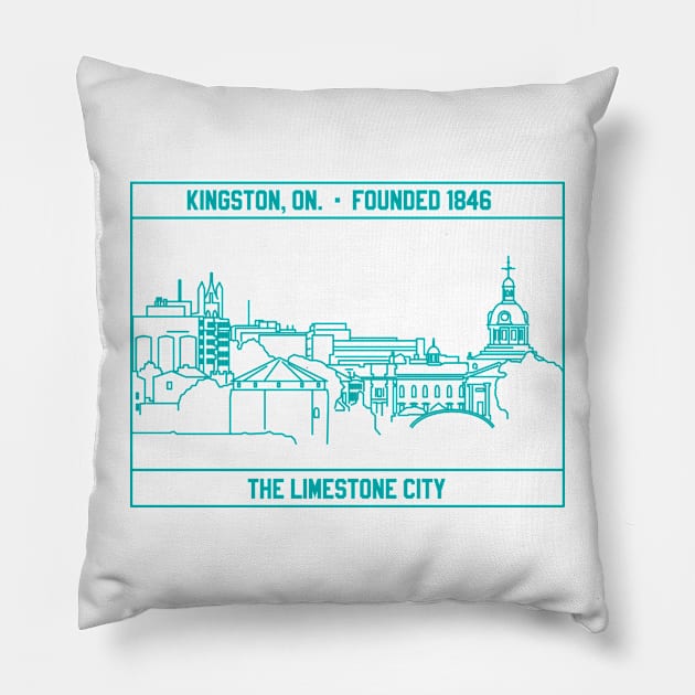 Kingston, Ontario badge. Pillow by scotmccormack