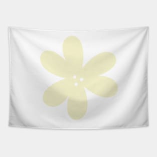 Cute Abstract Flower - Pastel Yellow Tapestry