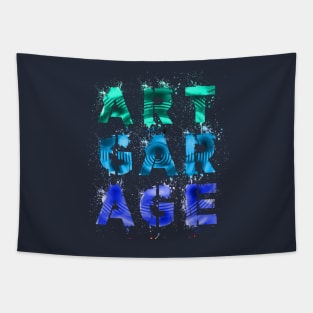 Street Art Garage Splash Graffiti Tapestry