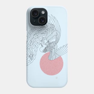 Phoenix and red sun Phone Case