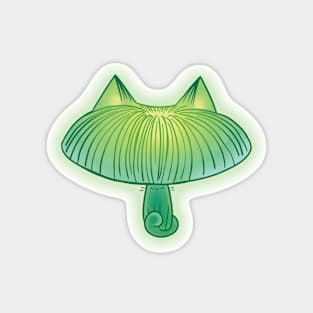 Mushroom Cat - Bioluminescent Magnet