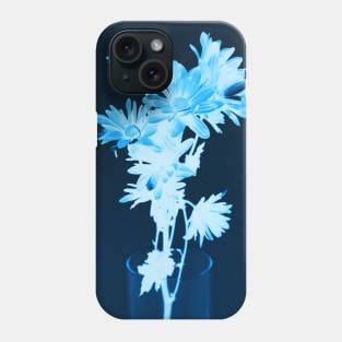 Cyanotype Art Printing Blue Flowers Daisy Photography Phone Case