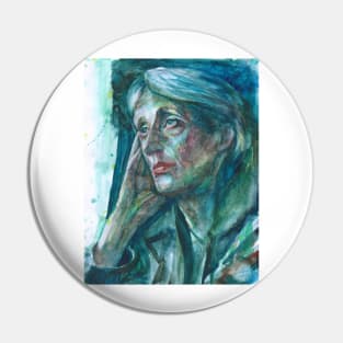 VIRGINIA WOOLF - watercolor portrait .5 Pin