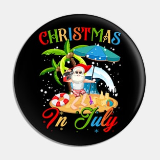 Christmas In July Gift For Boys Girls Kids Pin