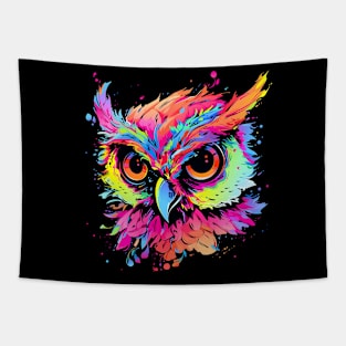 colorful owl Tapestry