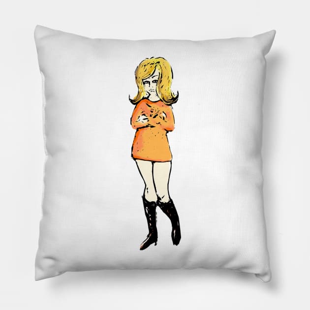 Nancy Sinatra Pillow by Corvons