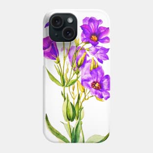 Texas Bluebells Watercolor Painting Phone Case