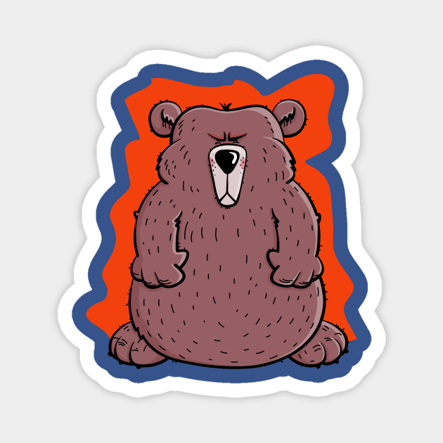 Grumpy Bear Magnet by schlag.art