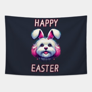 Maltipoo Easter Bunny Tapestry