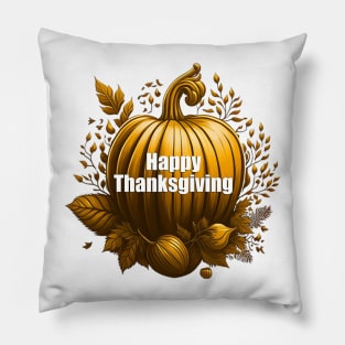 Happy Thanksgiving Greetings Pillow