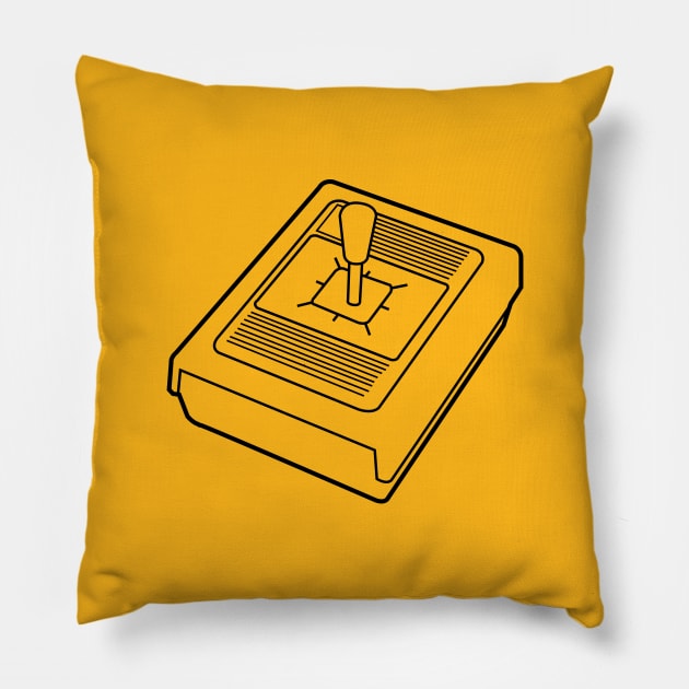 8-bit retrogaming controller joystick Pillow by Olipix