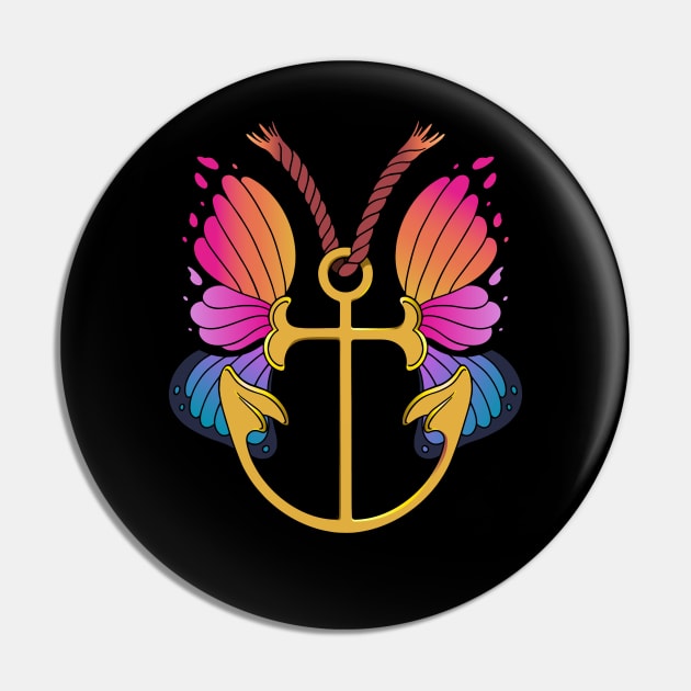 Anchorfly Pin by bamcatart