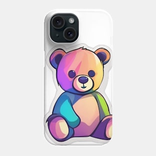 Colorful Teddy Bear Illustration No. 620 Phone Case