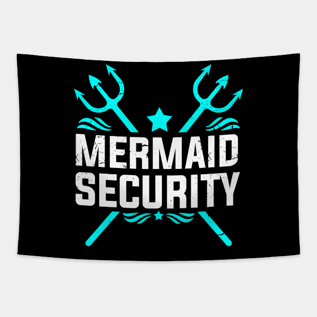 Mermaid Security Birthday Gift Swimmer Tapestry by swissles