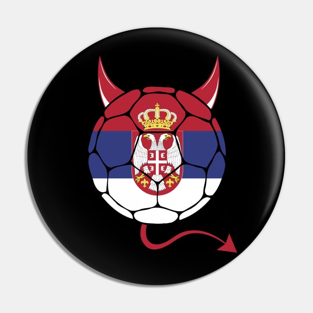 Serbia Halloween Football Pin by footballomatic