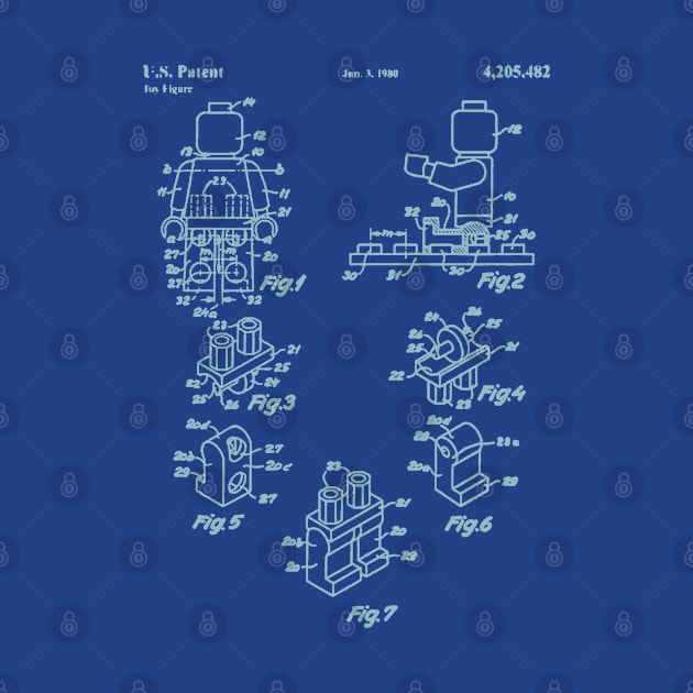 1980 Lego Minifig Patent by GeekGiftGallery