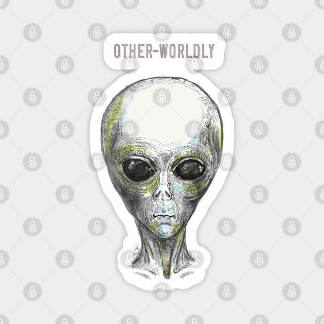 Other-worldy - Alien. Magnet by FanitsaArt