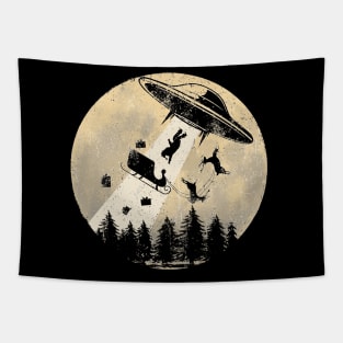 Christmas Santa Claus Caught by UFO, Noh Noh Noh! Tapestry