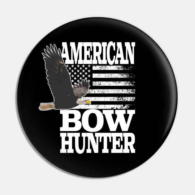 American Bow Hunter Pin by Rowdy Designs