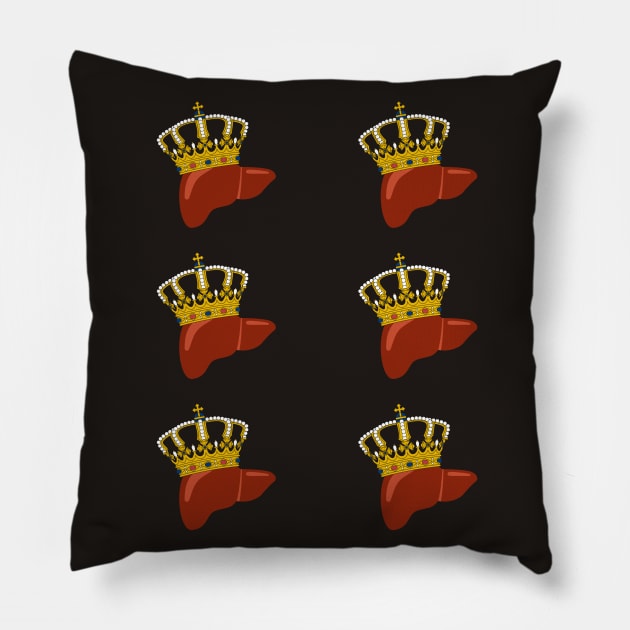 Livers With Crowns Pillow by MoonOverPines