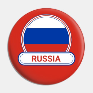 Russia Country Badge - Russia Flag Pin