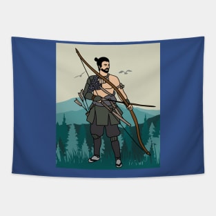 Archery With A Bow And Arrow Tapestry