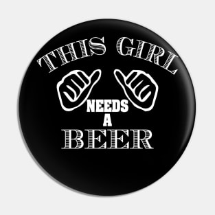 Vintage Beer & Girl Pin