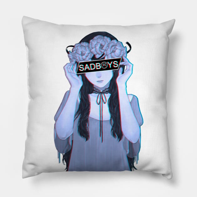 Aesthetic Japanese Girl 9 v3 Pillow by MisterNightmare