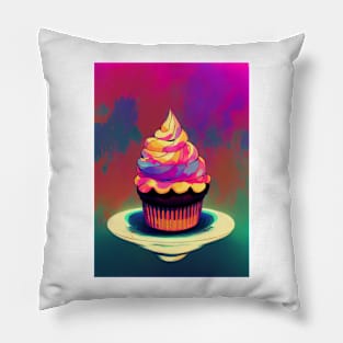 Rainbow cupcake Pillow