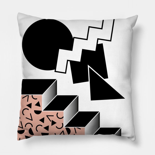 Memphis Poster III Pillow by fivemmPaper