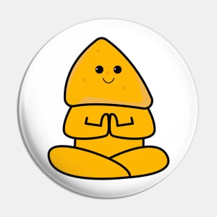 International yoga day with cute nachos character Pin