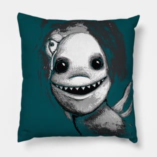 Who's There?  (Grayscale Version) Pillow