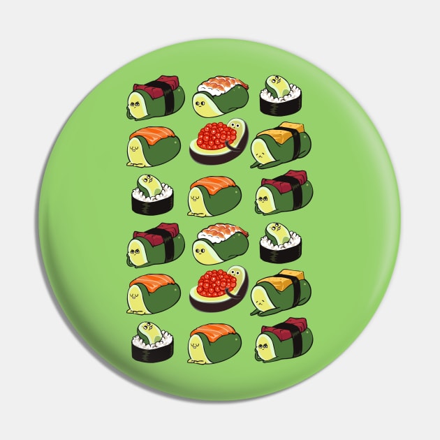 Sushi Avocado Pin by huebucket