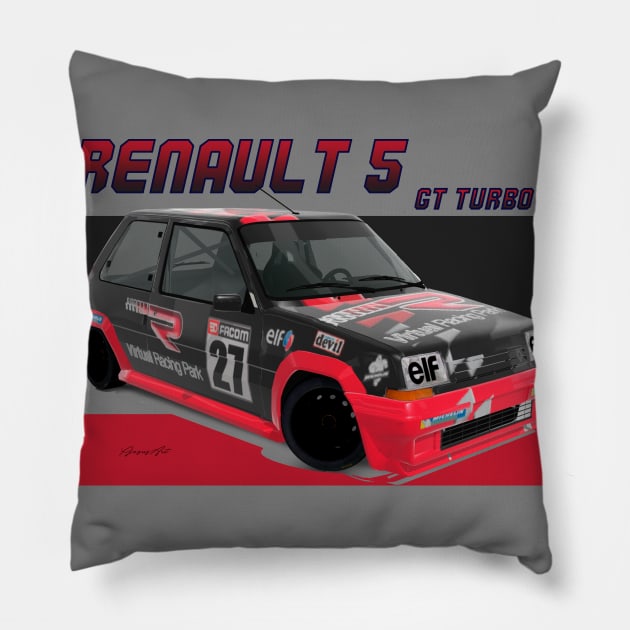 Renault 5 GT Turbo Pillow by PjesusArt