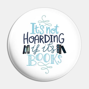 Hoarding Books Lettering Blue Pin