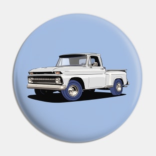 Chevy C10 Pickup Truck in White Pin