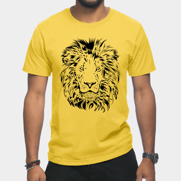 Disover Yellow King Lion Face - King Lion - T-Shirt