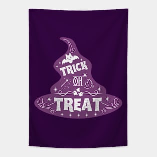 Trick Or Treat Wizard Hat Halloween Tapestry