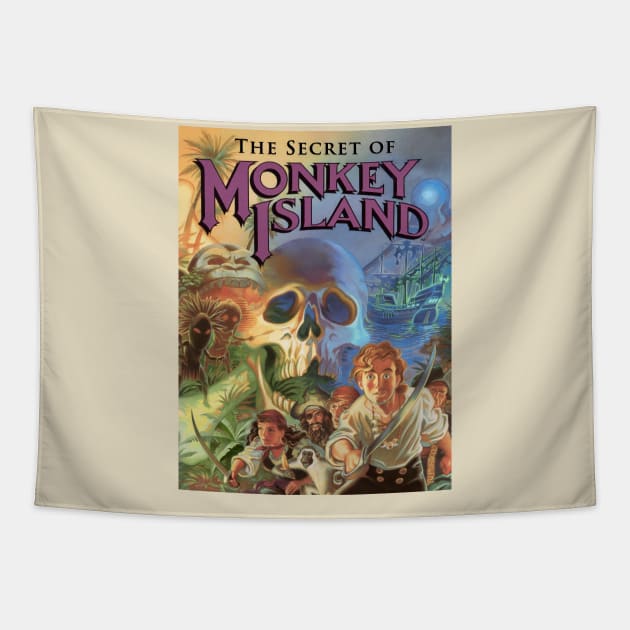 Secret of Monkey Island [Text] Tapestry by Zagreba