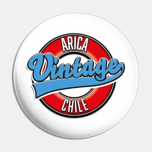 Arica chile vintage logo Pin
