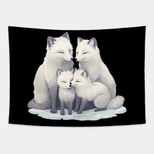 Fox Mum Dad & Cubs Tapestry