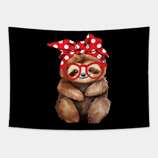 Sloth Oasis: Tranquil Sloth Creates Perfect Serenity on Tee Tapestry