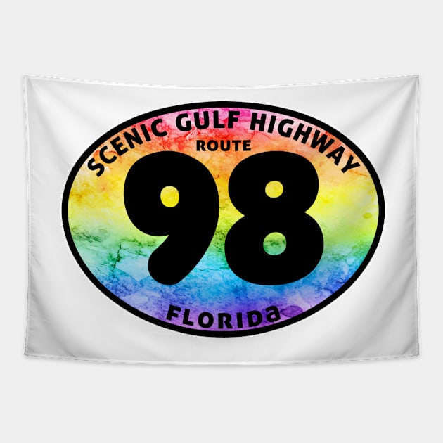 Scenic Gulf Drive Highway 98 Destin Beach Florida Palms Panhandle Emerald Coast Tapestry by TravelTime