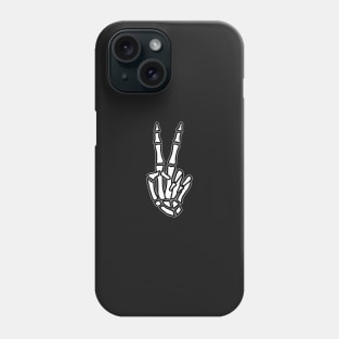 Peace skeleton hand sign Phone Case