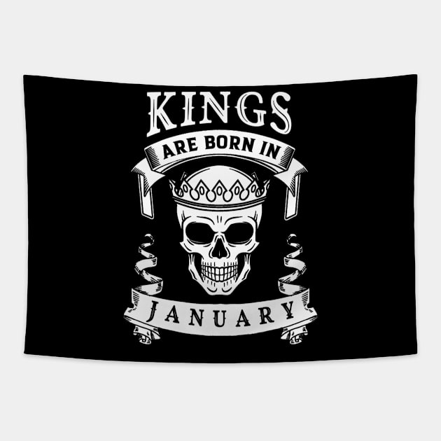 Kings Are Born In January Tapestry by BambooBox