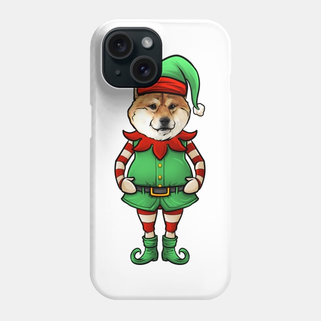 Shiba Inu Christmas Elf Phone Case by whyitsme